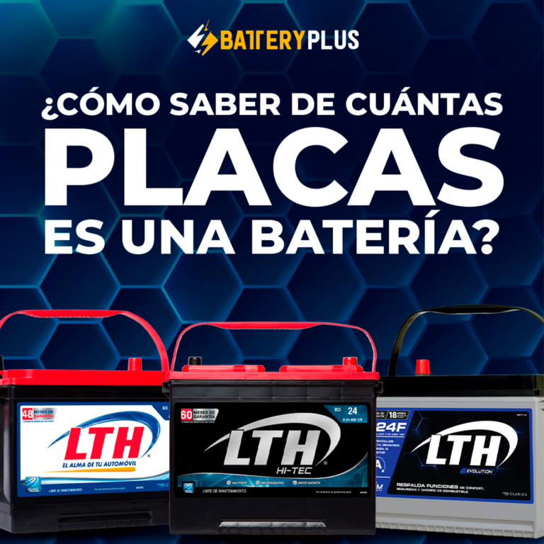 ¿Cómo saber de cuántas placas es una batería?