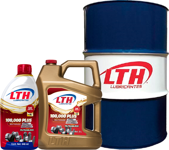 Aceite LTH Gasolina 100,000 Plus para motores con más de 100 mil km, antifugas y alto rendimiento