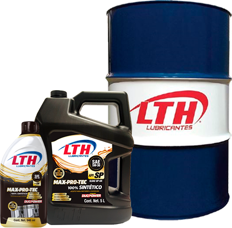 Aceite LTH MAX-PRO-TEC sintético para motores a gasolina, extrema protección y alto rendimiento